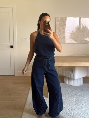 Abercrombie denim Halter Jumpsuit